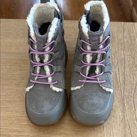 New Stride Rite Gray and Purple Kids Boots - Picture 1 of 6